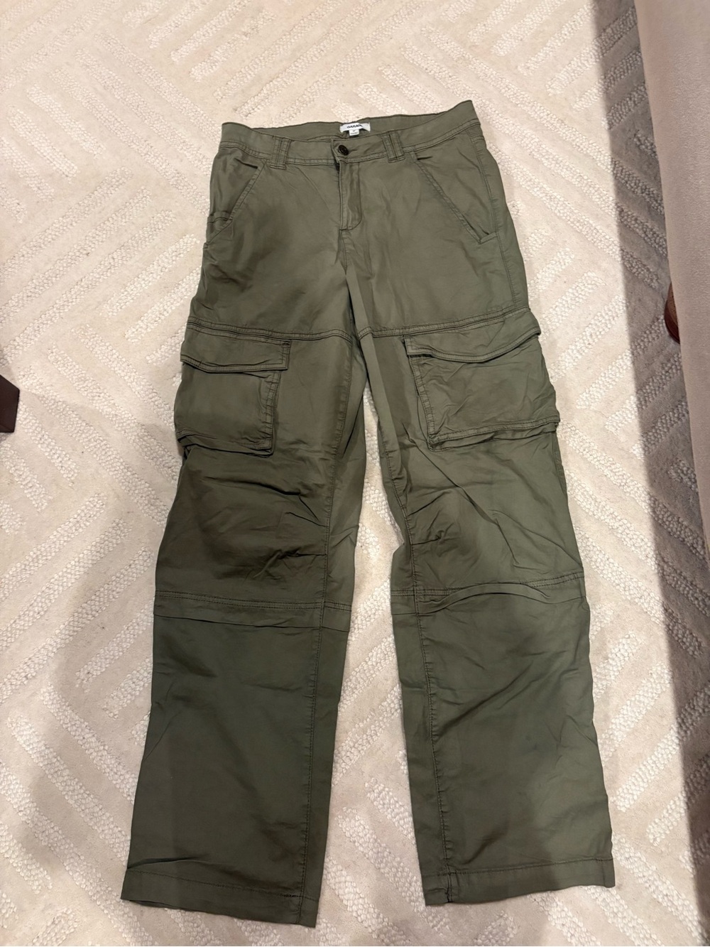 Garage Olive Green Women's Cargo Pants with Utility Pockets